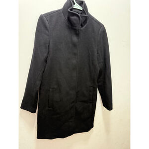 Women's Old Navy Black Stand Collar Wool Blend Coat XS